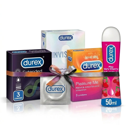 Durex extended pleasure +invisible+pleasure me+strawberry lubricant | Private Zone